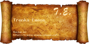 Trenka Emese névjegykártya